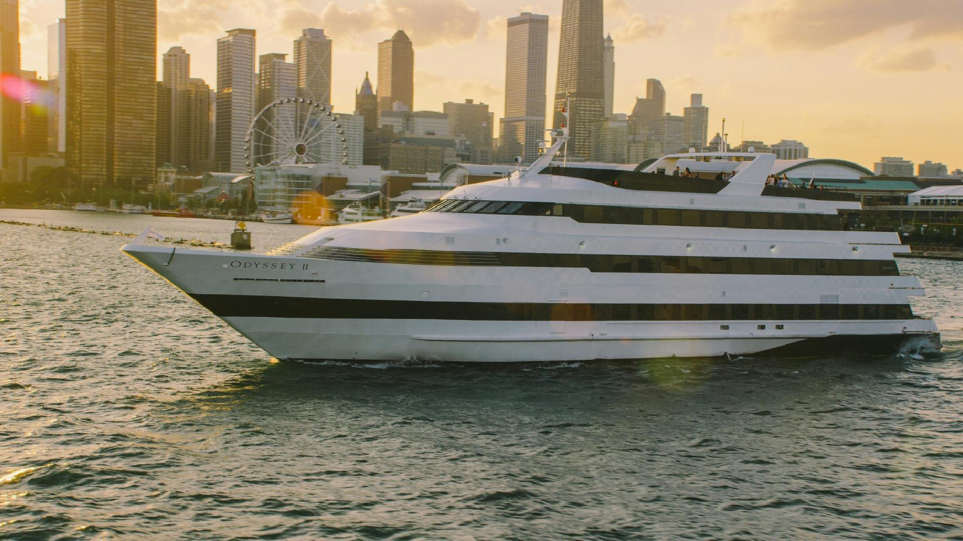 odyssey boat on lake michigan