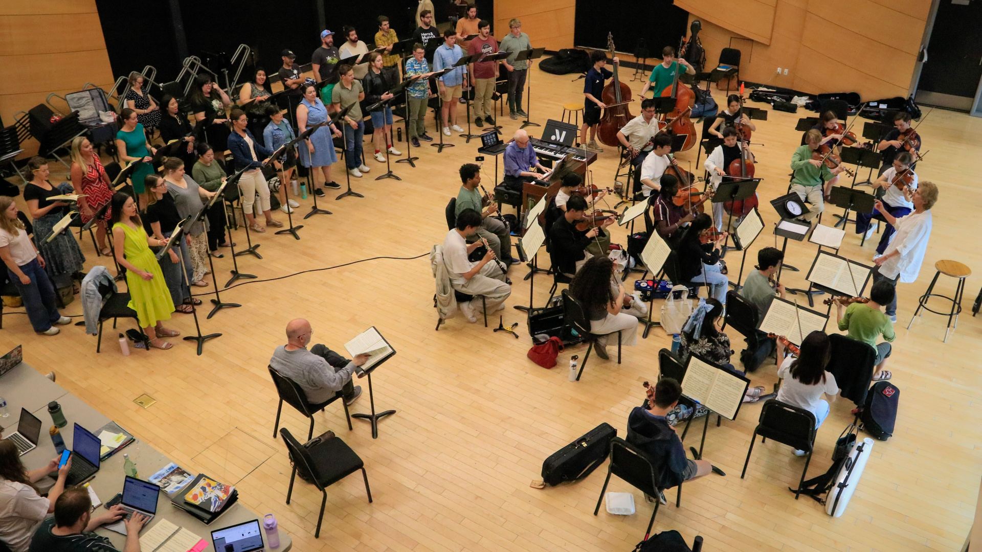Dame Jane Glover and the Music of the Baroque Chorus in rehearsal in Aspen August 2025